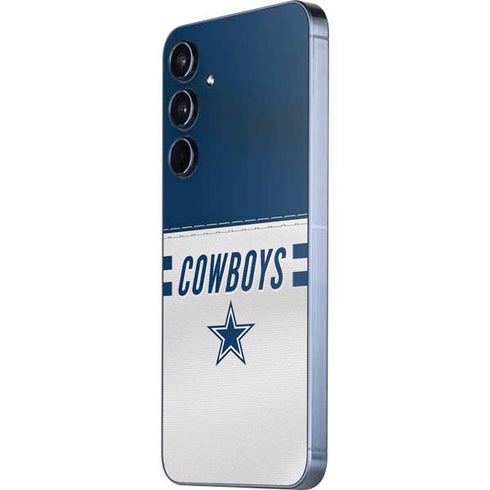 NFL Dallas Cowboys White Striped Galaxy A55 5G Skin